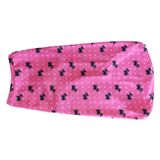 Roupa capa soft pra cachorro rosa estampa dog e bolinhas P