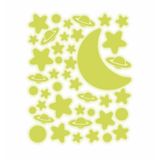 Adesivo Brilha No Escuro - Galáxia - Estrelas - Planetas Lua