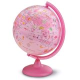 Globo Terrestre Iluminado Tecnodidatica Pink Zoo 25Cm Bivolt