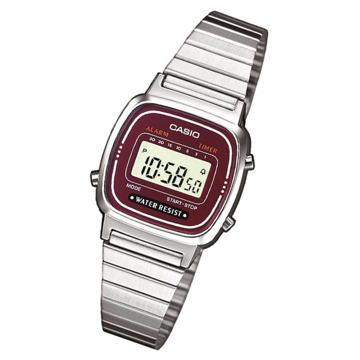 Relógio Casio Social Feminino Aço Inox Digital La670wa-4df