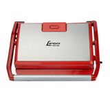 Grill Panini Lenoxx Pgr155 Inox Red 220V