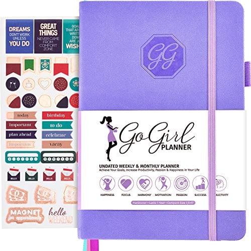 Gogirl Planner E Organizadora Para Mulheres – Compact Size Weekly Planner, Goals Journal &amp; Agenda Para Melhorar A Gestão Do Tempo, Produt