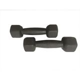 Par de Halter Dumbell Sextavado Revestido e Texturizado Ahead Sports - 1 kg Preto