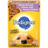 Pedigree Adulto Comida Molhada Moída Moída Com Frango Saudável, (16) 3,5 Oz. Bolsas