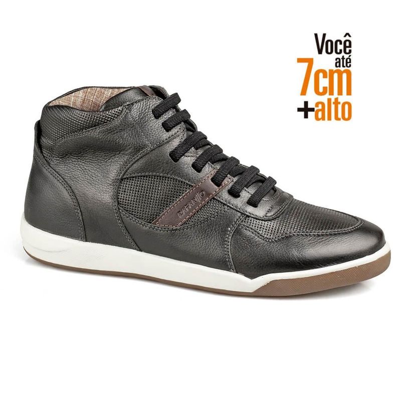 sapatenis masculino com salto interno 7cm