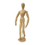 Boneco articulado madeira 20cm - moda arte manequim