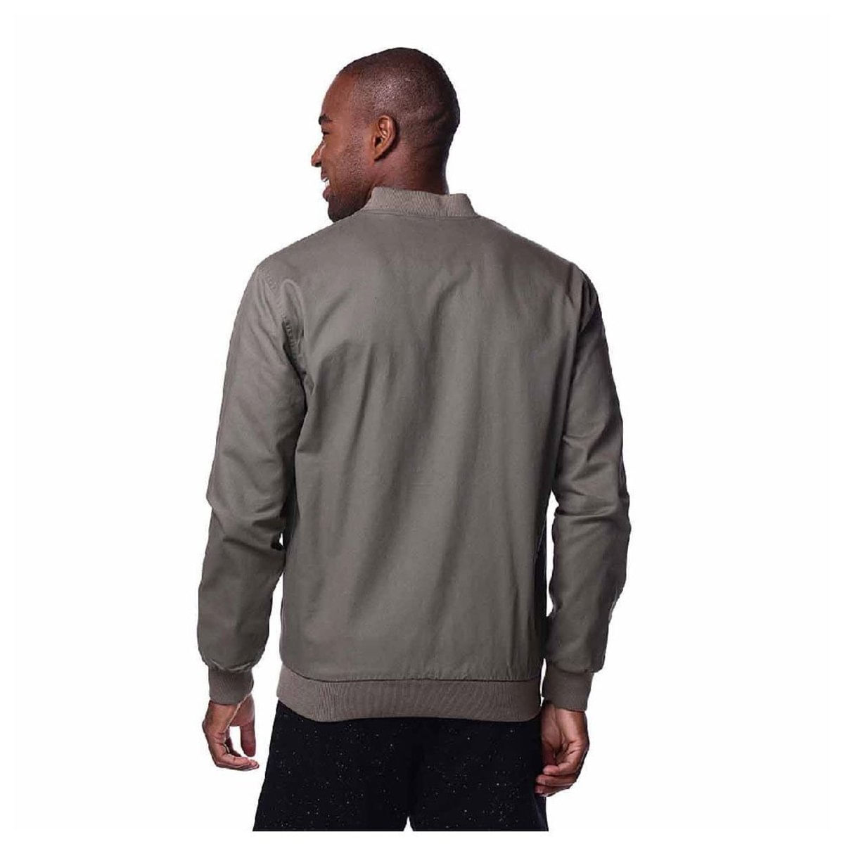 jaqueta masculina bomber manga longa preta