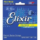 Elixir Strings Cordas De Guitarra Elétrica W Revestimento Polyweb, Super Light (.009-.042)