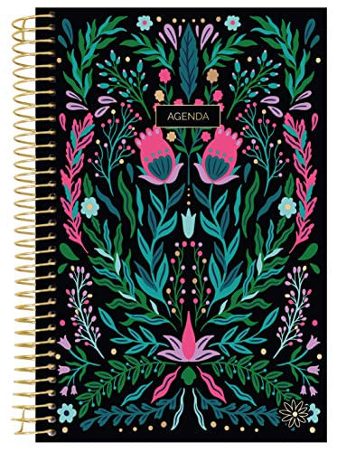 Bloom Planejadores Diários Não Datados Espanhol Calendário Day Day Planner - Passion/goal Organizer - Monthly/weekly Agenda Book With Tab