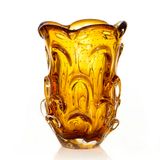 Vaso Em Cristal Murano Âmbar  São Marcos