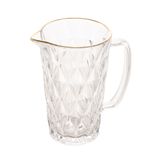 Jarra De Vidro Com Fio De Ouro Diamond Transparente