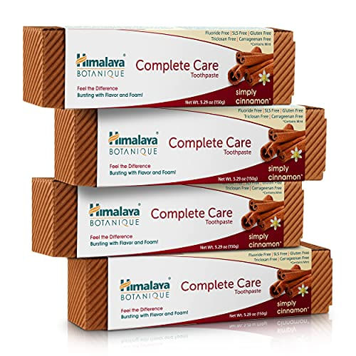 Himalaya Botanique Pasta De Dente Completa Cuidado, Simplesmente Canela, Redutor De Placa Para Dentes Mais Brilhantes E Respiração Fresca,