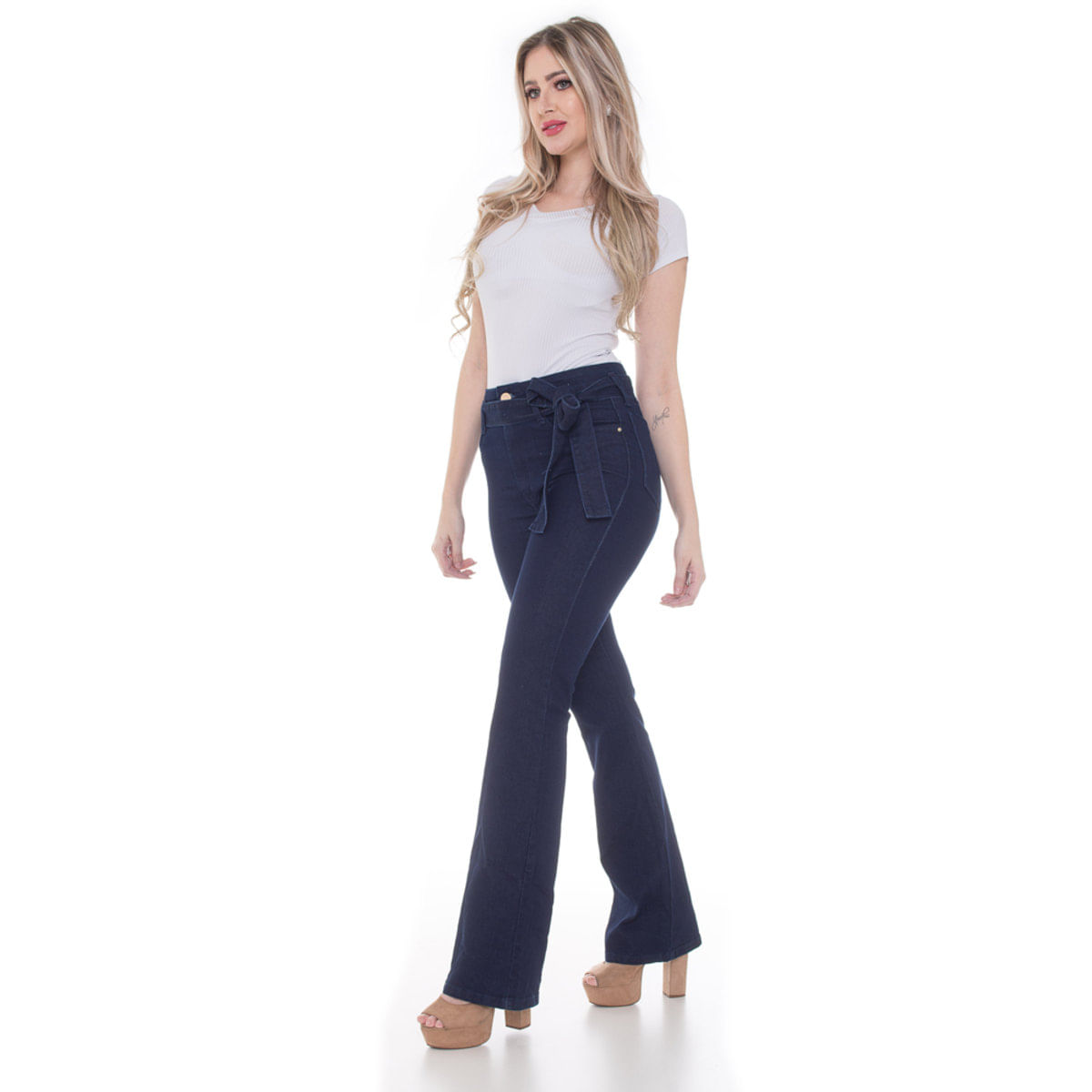 Calça Jeans Imporium Flare Azul Feminino