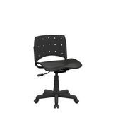 Cadeira Giratoria Plaxmetal Secretaria Ergoplax Preto