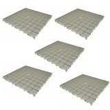 Piso Plástico Cinza 50x50 - kit 05 peças