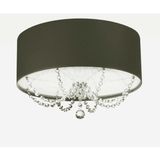 Luminária Plafon Com Cristal 40X15Cm Cilíndrico