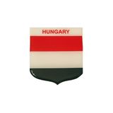Adesivo Resinado Em Escudo Da Bandeira Da Hungria