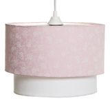 Lustre Tubular Duplo Rosa Branco Quarto Bebê Infantil Menina