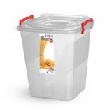 Box Mantimento Quadrado Alto Com Trava 14,5 Litros