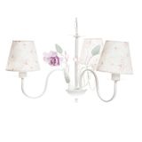 Lustre 3L Floral Rosa Quarto Bebê Infantil Menina