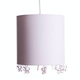 Lustre Tubular Borboleta Rosa Quarto Bebê Infantil Menina