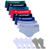 Kit 8 Cuecas Slip Algodão Dorbe + 6 Pares Meia Sport - G - Sortidas