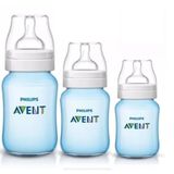 Kit 3 Mamadeiras Classic Avent Azul