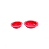 Conjunto 2 Pratos Infantis Em Silicone Vermelho Moda Do Chef