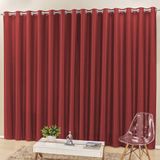 Cortina Madri Para Varão Tecido Semi Blackout 4,00m X 2,50m - Vermelho