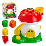 Brinquedo didático Cogumelo educativo baby com acessórios