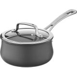 Cuisinart Contorno Duro Anodizado 1-quart Panela Com Capa, Preto