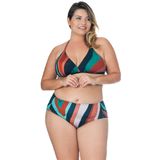 Calcinha Plus Size Recortes Laterais Estampada Agridoce