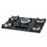 Cooktop Fischer Tripla Chama Fit Line 5 Bocas 5733 Preto