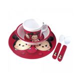 Kit Refeição Infantil  Mickey e Minnie Vermelho Tsum Tsu