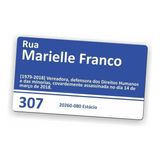 Placa De Rua Marielle Franco Rio De Janeiro 35 Cm X 20 Cm