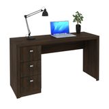 Mesa Para Computador 3 Gavetas Me4102 Rústico - Tecno Mobili
