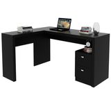 Mesa Para Escritorio De Canto Me4129 Preto Tecno Mobili