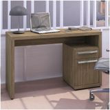 Mesa De Escritório Escrivaninha 1 Gaveta 1 Porta Nogal 1,20m