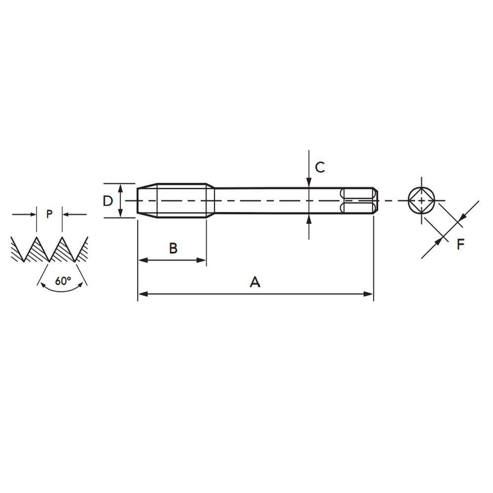 Macho Para Máquina Hsse Unf N°10 (3/16) X 32 Mt 286/3 - Din 2183 - Osg ...