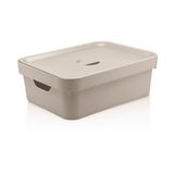 Caixa Organizadora Bege Com Tampa Marca Ou 36,5 x 27,5 x 13