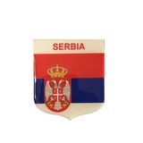 Adesivo Resinado Em Escudo Da Bandeira Da Sérvia