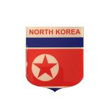 Adesivo Resinado Em Escudo Da Bandeira Da Coréia Do Norte