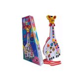 Guitarra Infantil Girafa Colorida  Com Som E Luz Musical