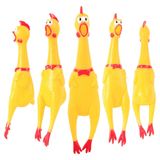 Kit Com 5 Frango Galinha Brinquedo Pet Cachorro - 16 x 4,5cm