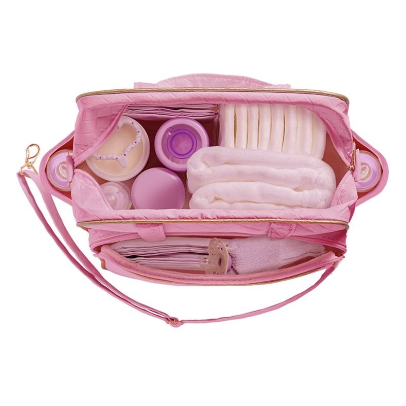 Kit Bolsa Bebe Maternidade Rosa Kbd2ol