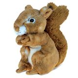 Dollibu Pelúcia Esquilo Recheado Animal - Fur Macia Huggable Brown Squirrel, Adorável Playtime Squirrel Plush Toy, Cute Wild Life Cuddle G