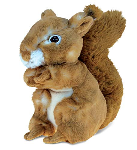 Dollibu Pelúcia Esquilo Recheado Animal - Fur Macia Huggable Brown Squirrel, Adorável Playtime Squirrel Plush Toy, Cute Wild Life Cuddle G