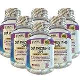 Chá Prosta +10 Caps - 60 Cápsulas 500mg - Kit Com 6 Potes