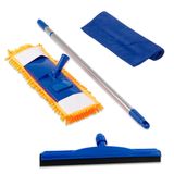 Vassoura Mop Tira Pó ,Toalha Micro,Rodo 45 Cm