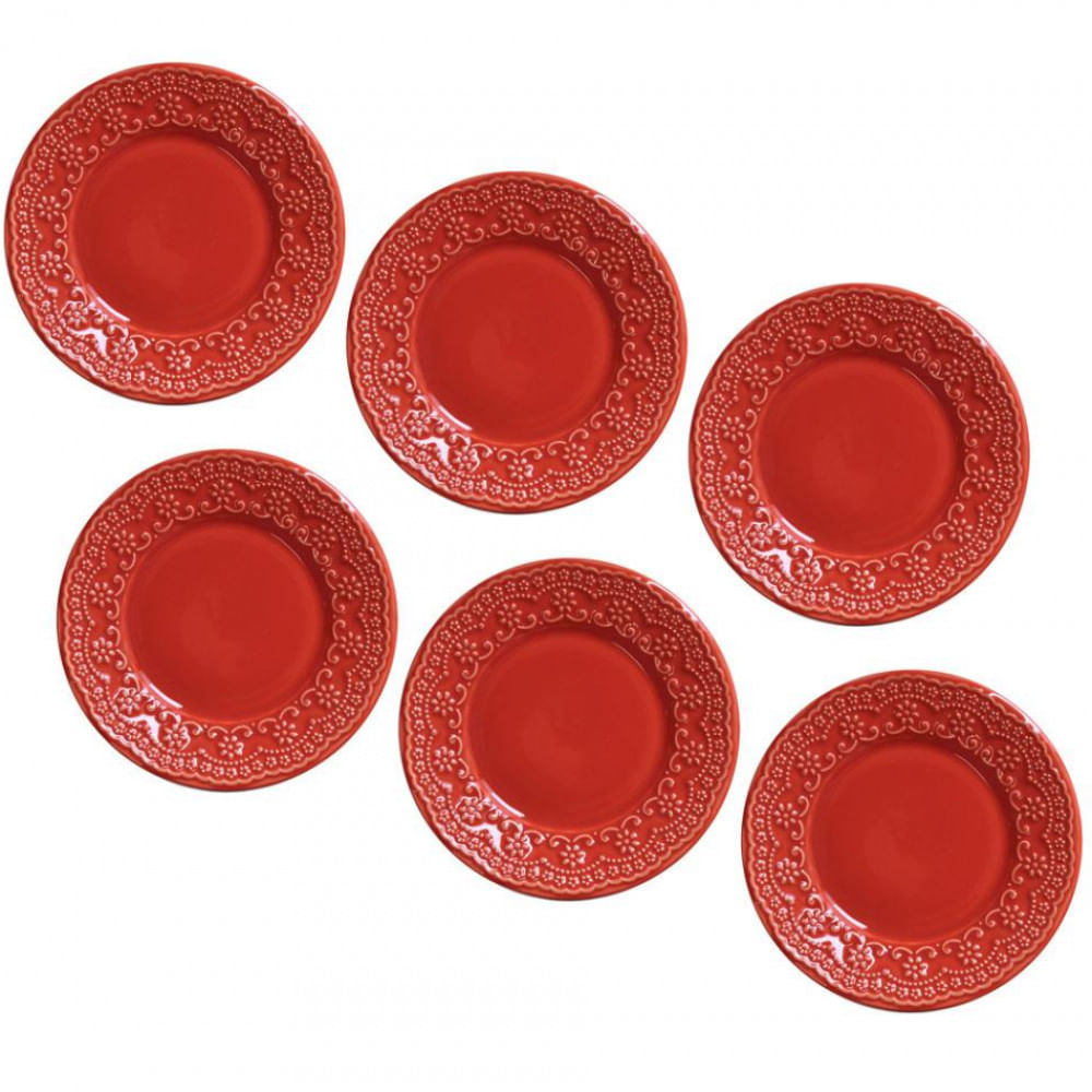 Conjunto De Parto Para Sobremesa Porto Brasil Madeleine Em Faiança Feldspática  6 Peças